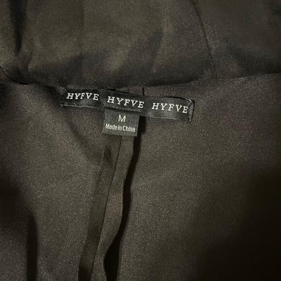 HyFve Women's Perfect Match Faux Suede Hooded Coat in Black Size Medium - Picture 5 of 6